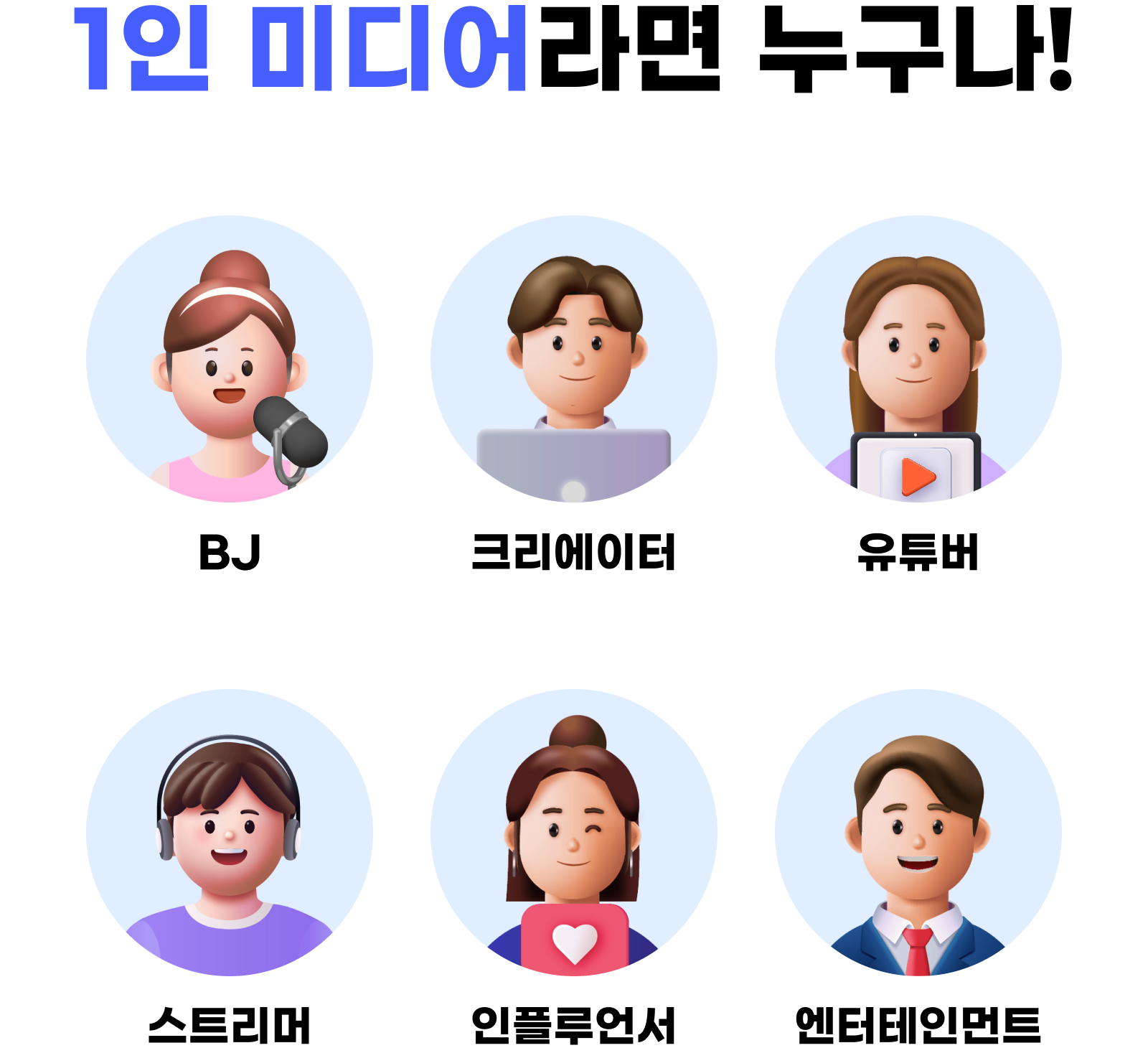 1인 미디어라면 누구나!