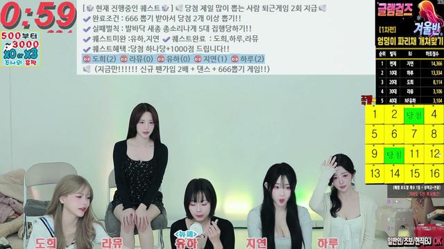 ★NF.유하★큐티섹시맥심녀5인방 주인님 기다리는중★불타는 멸망전 경쟁방★